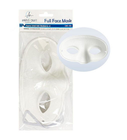 Angels Craft DIY White Paper Masquerade Mask