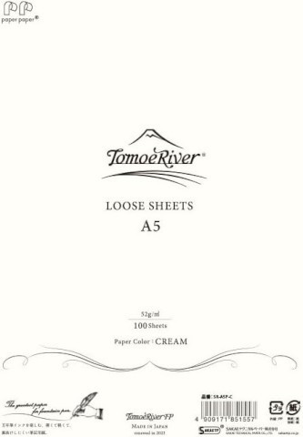 Tomoe River Paper for Pens 6x8" A5 Cream Plain Loose Sheet 100 Pack