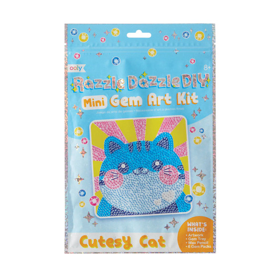 OOLY Razzle Dazzle DIY Gem Art Kit Cutesy Cat