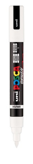 POSCA Acrylic Paint Marker PC-5BR Brush White