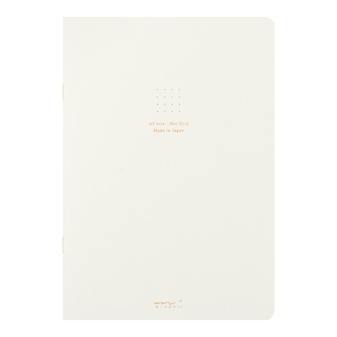 Midori Soft Cover Color Dot Grid Notebook A5 6x8 White