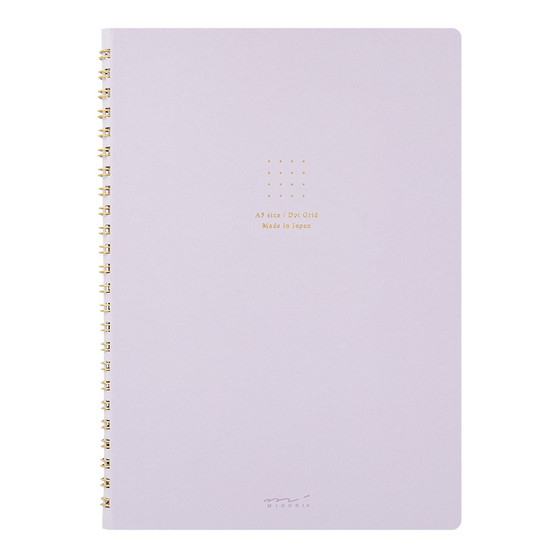 Midori Color Dot Grid Ring Notebook A5 Purple