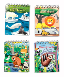 Eeboo Assorted Small Sketchbook Animals in the Wild