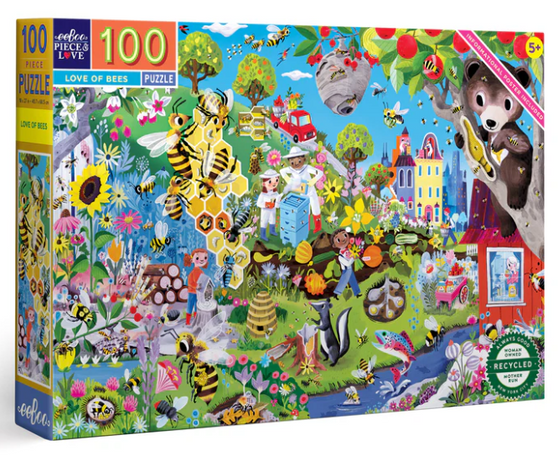Eeboo 100 Piece Puzzle Love of Bees