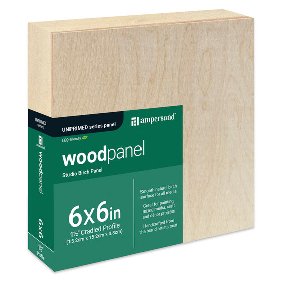 Ampersand Woodpanel 1.5" Cradled 6x6"