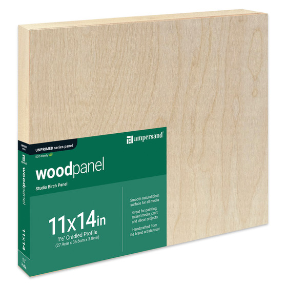 Ampersand Woodpanel 1.5" Cradled 11x14"