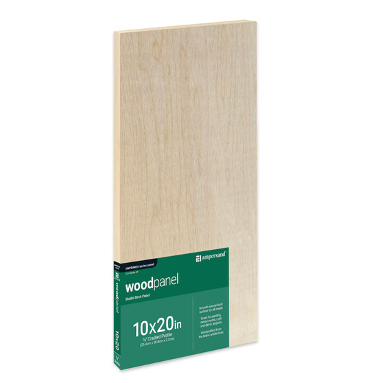 Ampersand Woodpanel 7/8" Cradled 10x20"