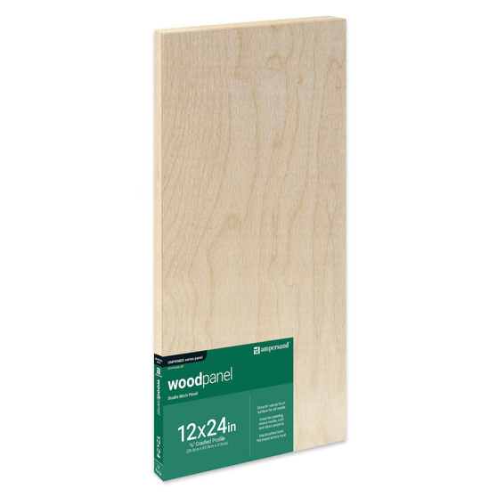 Ampersand Woodpanel 7/8" Cradled 12x24"