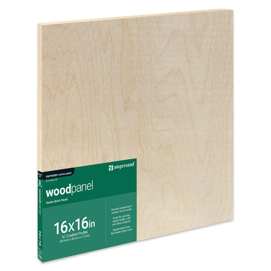 Ampersand Woodpanel 7/8" Cradled 16x16"