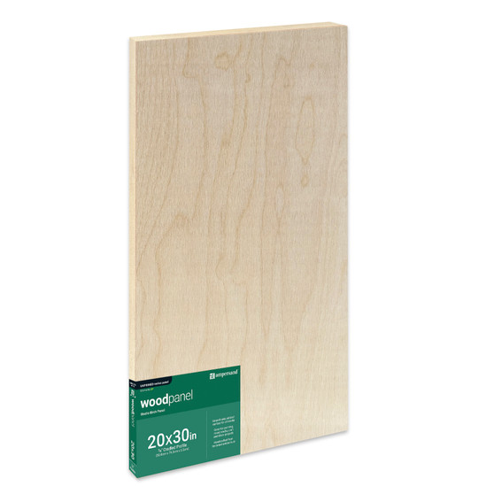 Ampersand Woodpanel 7/8" Cradled 20x30" - OVERSIZED