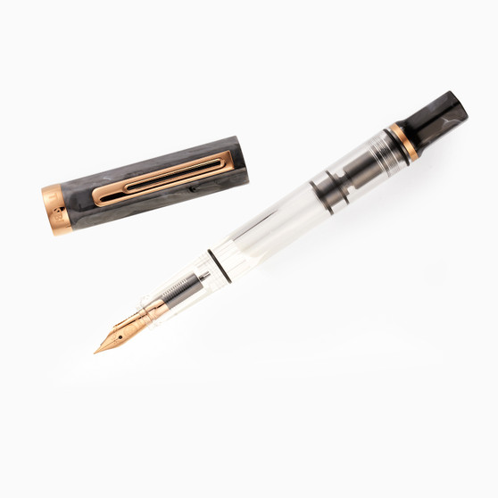 TWSBI ECO Fountain Pen Black Marble w/Bronze Stub 1.1