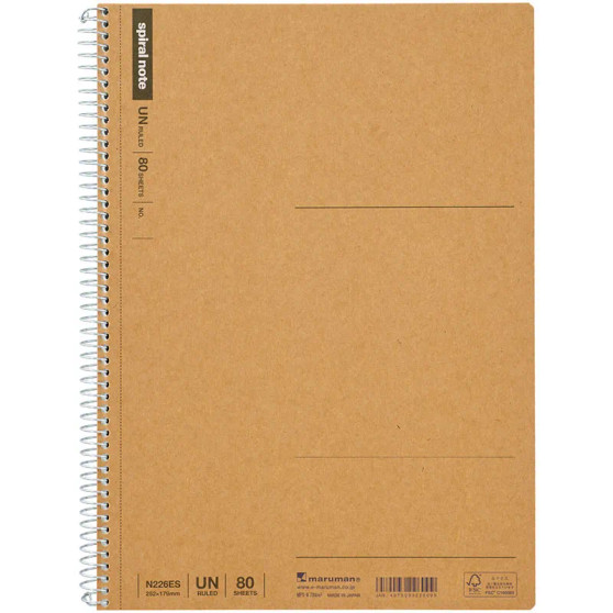 Maruman Spiral Note Basic Notebook Blank B5