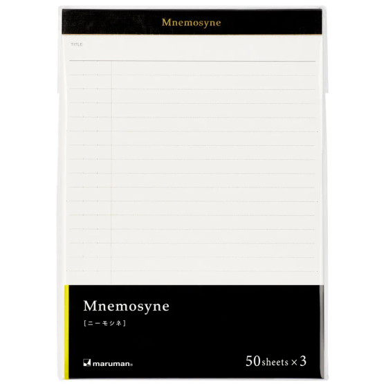 Mnemosyne Notepad Ruled A5 3 Pack