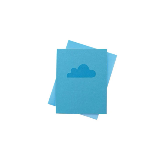 Next Chapter Studio Mini Risograph Card Aqua Cloud