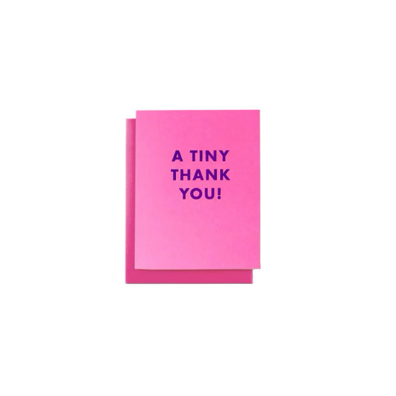 Next Chapter Studio Mini Risograph Card "A Tiny Thank You!" Pink