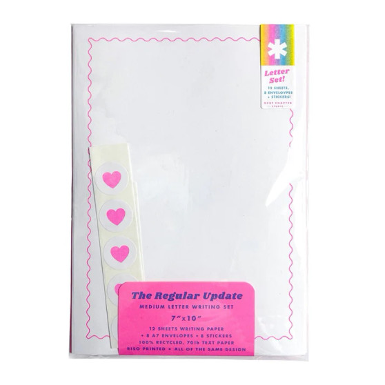Next Chapter Studio Letter Writing Set 7x10 Hearts (Flo Pink)