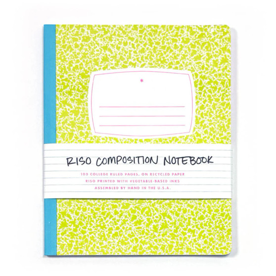 Next Chapter Studio Risograph Composition Notebook Lime