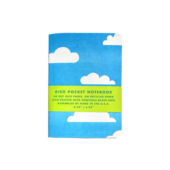 Next Chapter Studio Risograph Pocket Notebook Clouds