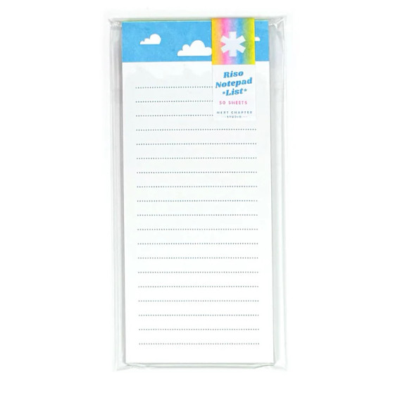 Next Chapter Studio Riso List Notepad 7.5x9.25" Cloud