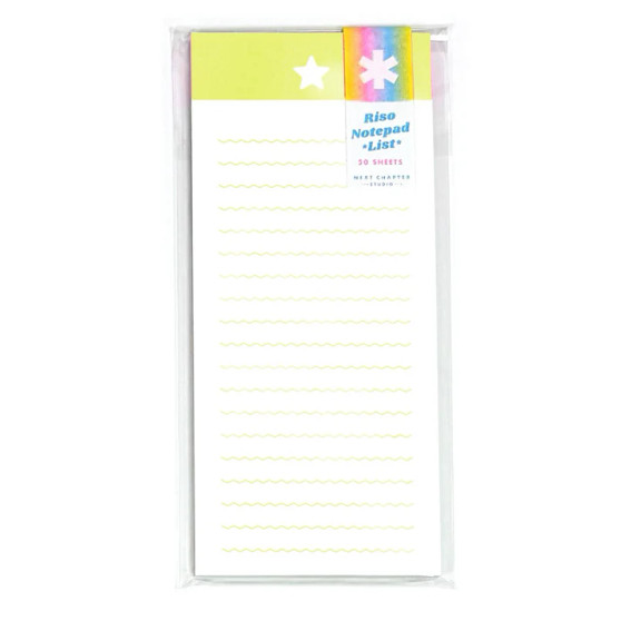 Next Chapter Studio Riso List Notepad 7.5x9.25" Star