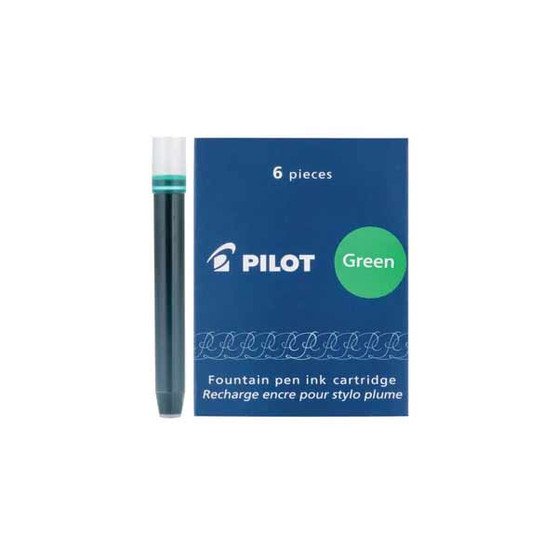 Pilot Namiki Fountain Pen Ink Cartridge 6 Pack Green