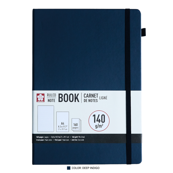 Sakura Notebook Ruled 8x11" Deep Indigo
