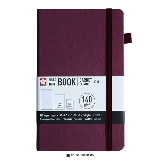 Sakura Notebook Ruled 5x8" Mulberry