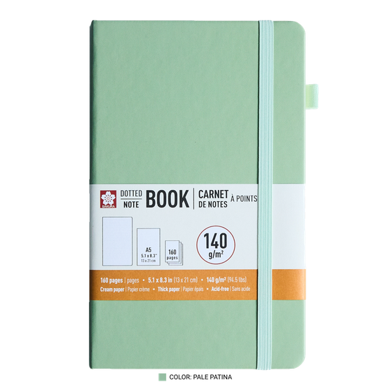Sakura Notebook Dot 5x8" Pale Patina