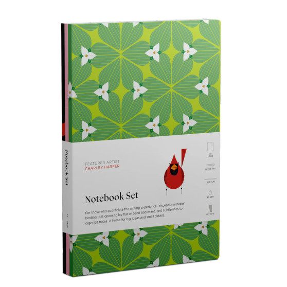 Pomegranate Artist Notebook Set of 3 6x8 Charley Harper