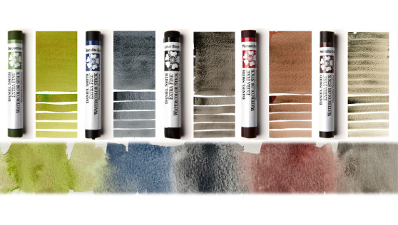 Daniel Smith Watercolor Stick Set 5 Granulating Power!