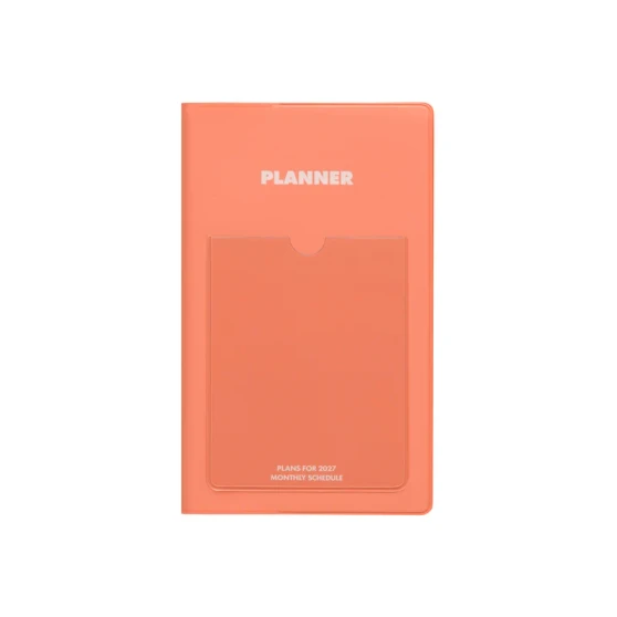 Hightide 2027 Monthly Planner Shine B6 4x7" Slim Pink