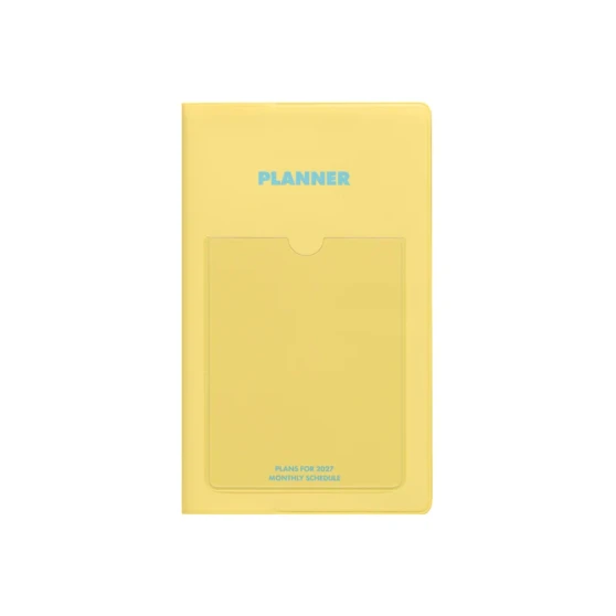 Hightide 2027 Monthly Planner Shine B6 4x7" Slim Yellow