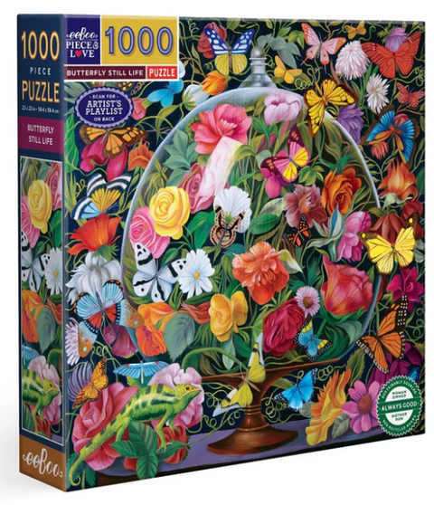 Eeboo 1000 Piece Puzzle Butterfly Still Life
