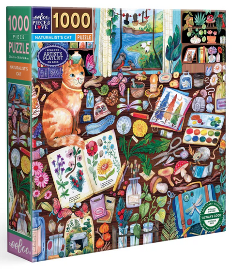 Eeboo 1000 Piece Puzzle Naturalist's Cat
