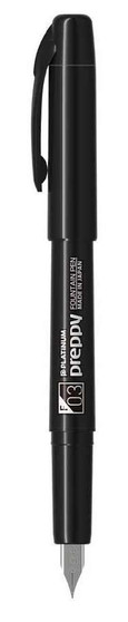 Platinum Preppy Fountain Pen Limited Black Edition White Logo 03 (F) Nib