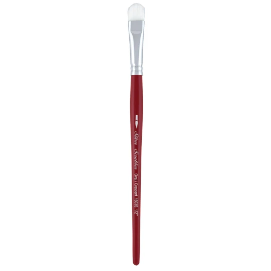 Silver Scrubber Brush Oval/Crescent 1/2"