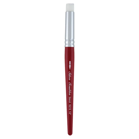 Silver Scrubber Brush Stencil 1/2"