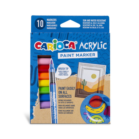 Carioca Acrylic Paint Markers 10 Set