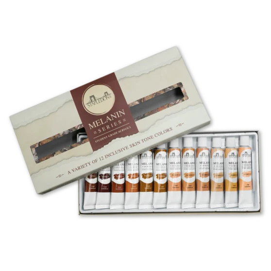 Stapledon Arts Melanin Series Skin Tone Acrylic Paints 12 Colors