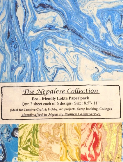 Giftsland Lokta Paper Pack Blue Marble