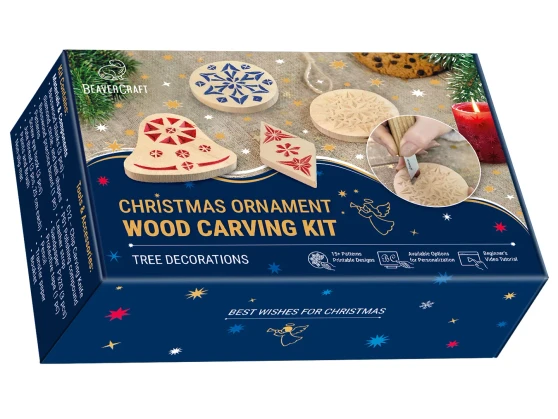 BeaverCraft Christmas Ornaments Carving Kit