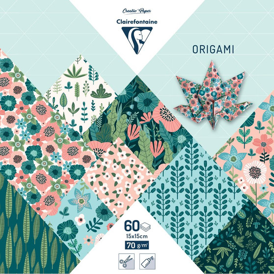 Clairefontaine Origami Paper 60 Sheets 6x6" Herbarium