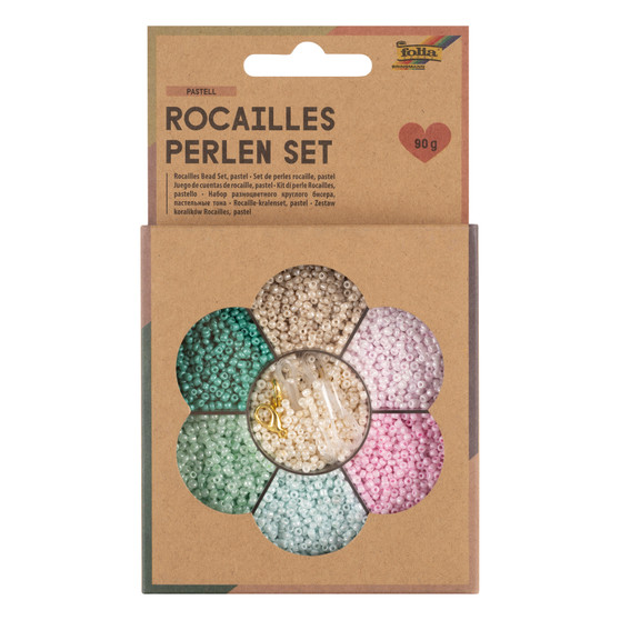 Folia Seed Beads Set 4mm Pastel
