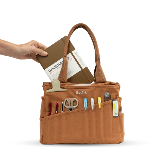 Soolla Studio Artist Tool Tote Bag Cinnamon