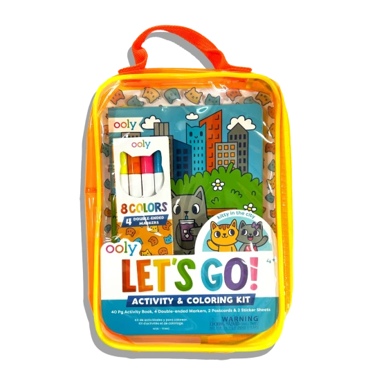OOLY Let's Go! Activity & Coloring Kit Kitty in the City