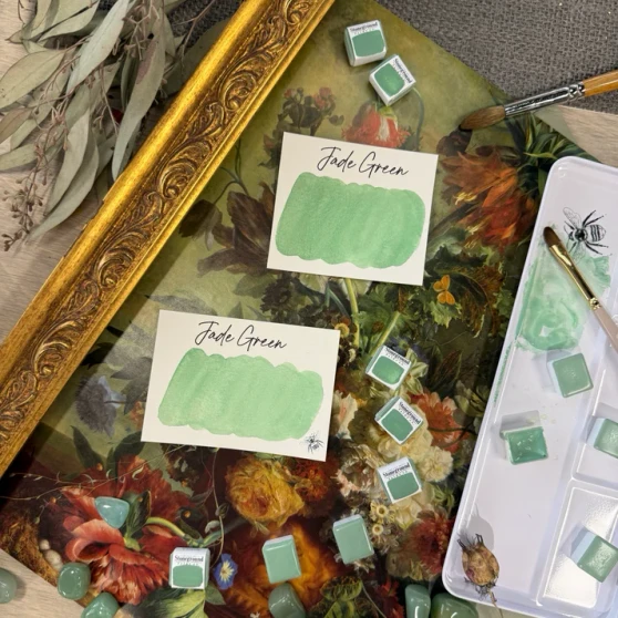 Stoneground Paint Watercolor 1/2 Pan Jade Green