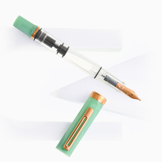 TWSBI ECO Fountain Pen Jade Jelly w/Bronze EF