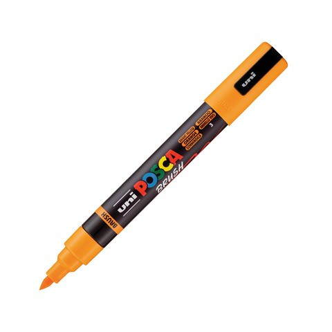 POSCA Acrylic Paint Marker Brush PC-5BR Bright Yellow
