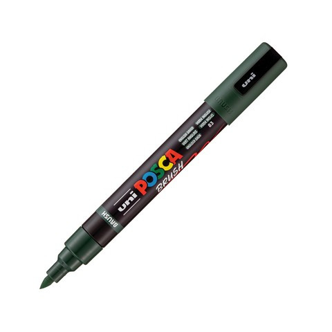 POSCA Acrylic Paint Marker Brush PC-5BR English Green