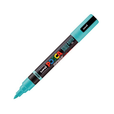 POSCA Acrylic Paint Marker Brush PC-5BR Aqua Green